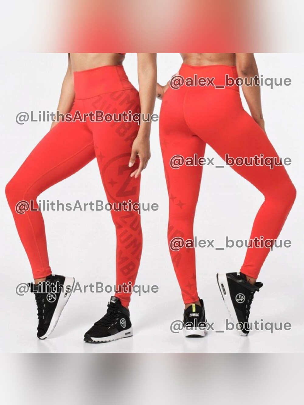 Zumba Smiles High Waisted Ankle Leggings Cherry Size XS (E047)